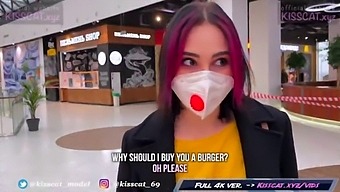 Russian Fitness Instructor Gives Blowjob To Client In Fitting Room