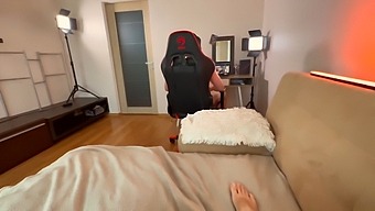 I Surprised My Partner Pleasuring Himself And Decided To Join In. Watch The Complete Video On Xvideo Red.
