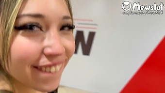 Blonde Babe Gives Pov Oral And Public Sex In 60fps