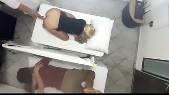 Beautiful Wife Enjoys A Sensual Massage While Her Cuckold Husband Watches