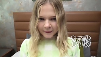 A Petite Blonde With Small Tits Enjoys Giving Sloppy Blowjobs To Big Cocks In An Amateur Audition