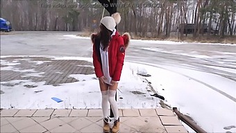 Horny Girl Cums Hard In The Open Air