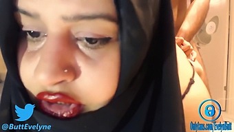A Woman With A Large Posterior In A Hijab Receives Anal Punishment!