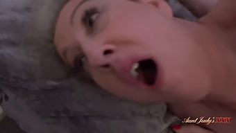 Horny Stepmom Caught Masturbating By Her Stepson