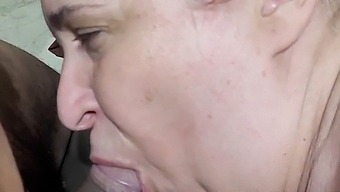 Middle-Aged Woman Gives A Young Delivery Guy An Oral Experience