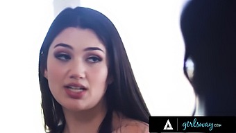 Handsy Stepmom And Stepdaughter Indulge In Steamy Lesbian Encounter