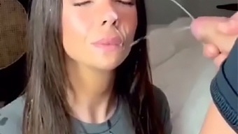 Young Blonde Gets A Facial In This Homemade Oral Sex Compilation