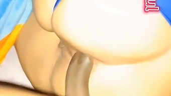 Latina'S Buttocks Receive Semen In This Video