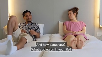 Verified Amateurs Indulge In Pillow Fight With Each Other In A Hotel Room