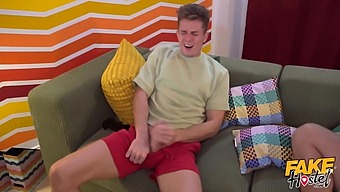 First-Time 18-Year-Old Handles Big Cocks In Threesome