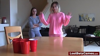 Strip Pong Game With Loser Performing Oral Sex On Winner'S Genitals