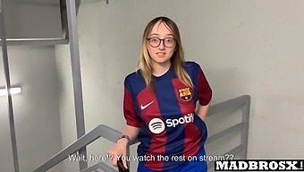 A Barcelona Fan Gets Fucked By Psg Fans In The Stadium Corridors!