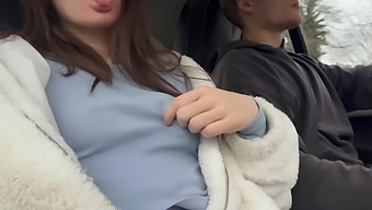 Amateur Couple’s Hardcore Christmas Scene With A Petite Brunette